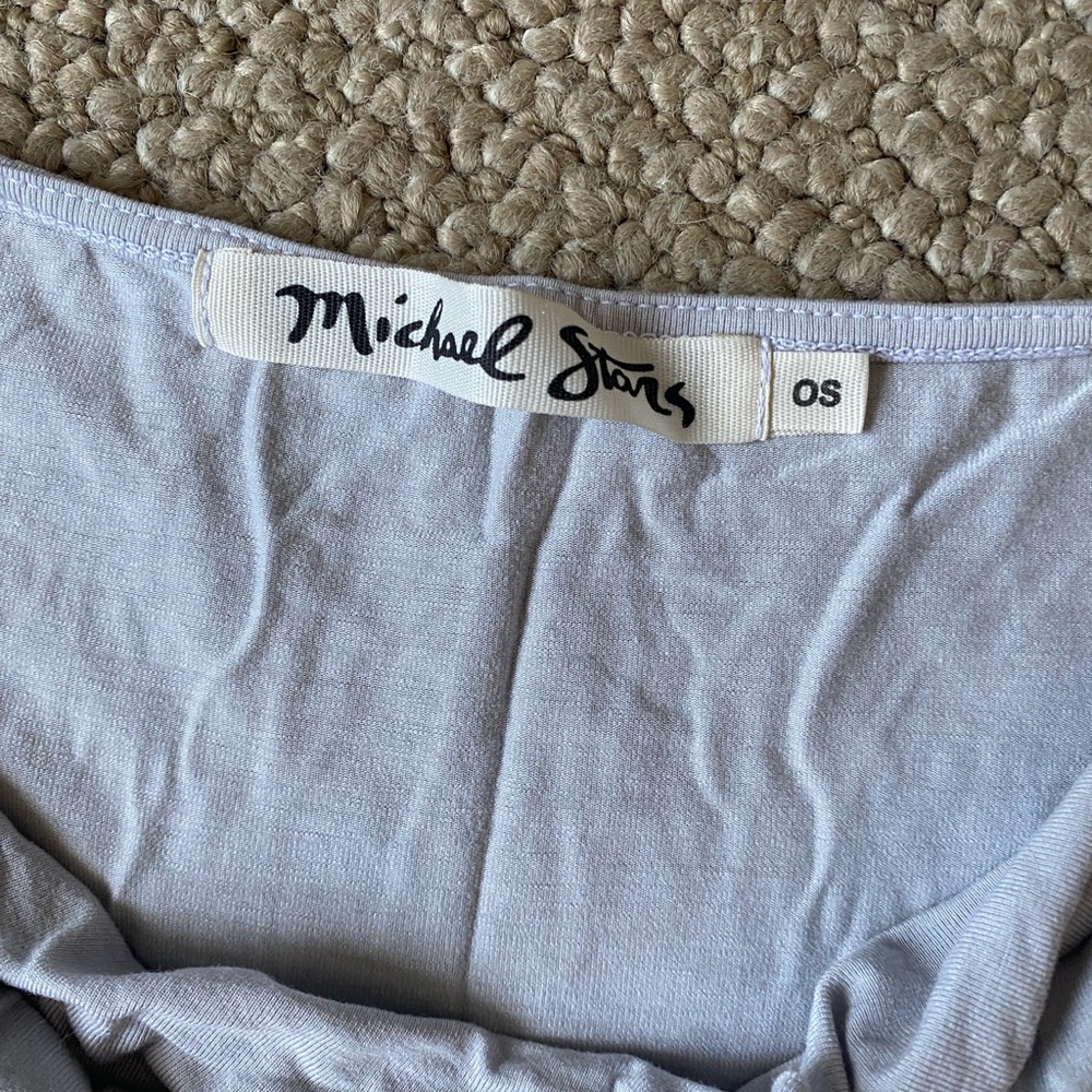 Michael Stars Pale Gray Scoop Neck Tank